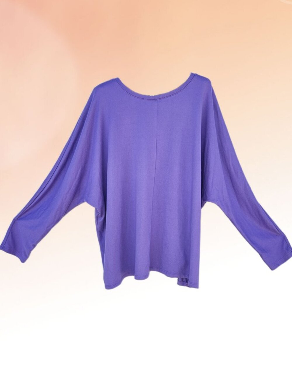 Time and Tru Long Sleeve Hacci Knit Crewneck Purple Pullover Top - XXXL (22)